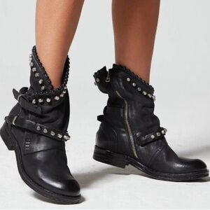 A.S.98 Vianne Studded Ankle Boots Size 39 Original $350